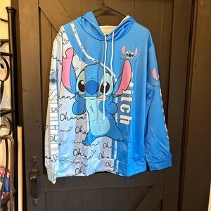 Blue Stitch Graphic Hoodie Sweatshirt